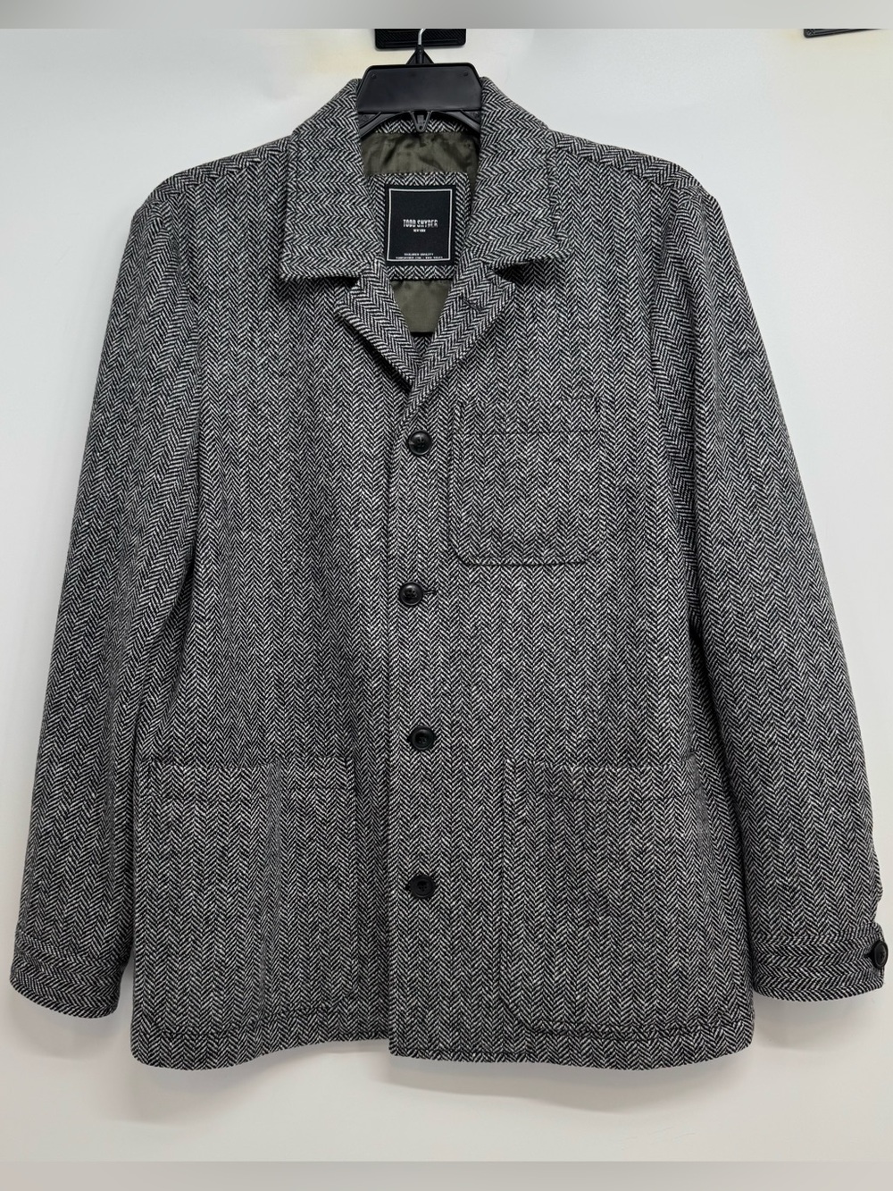 Todd Snyder NY Men’s Size S Chore Coat Jacket Grey Wool Herringbone Tweed $698